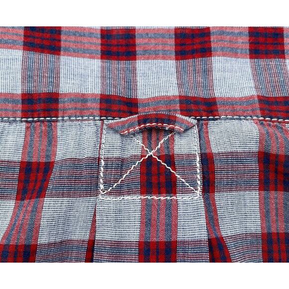 Lucky Brand‎ Shirt Short Sleeve Men’s Plaid Cotton Multi-Color Sz. L Casual - Picture 6 of 6